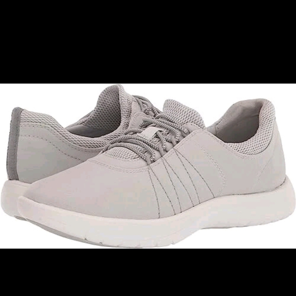 New Clarks Adella Stroll Oxford Stylish Gray Athletic Sneakers Tennis Shoes NIB - Picture 4 of 6